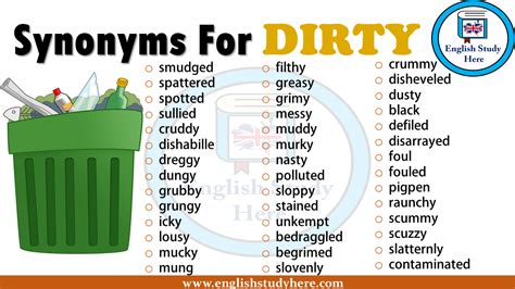 How to use dirty word in a sentence. . Synonyms of dirty
